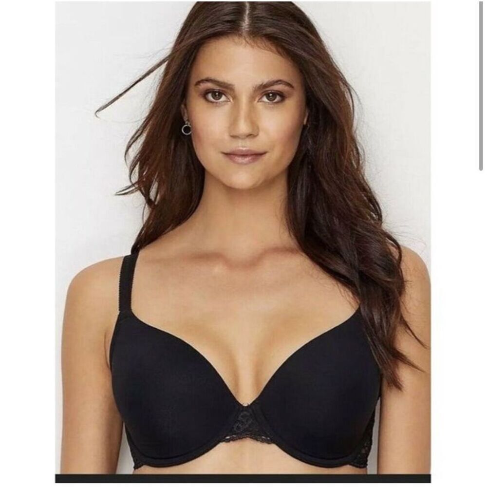 Wacoal French Garden Seamless Underwire T-Shirt Bra #85340 Black 34C